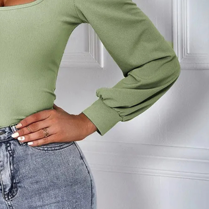 TINKI - Haut à Manches Bouffantes Élégant pour Femmes