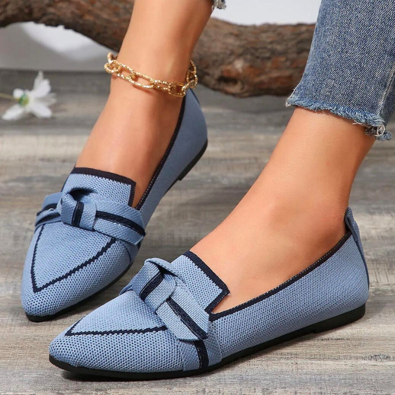 Mocassins Noirs Femme | Finitions Contrastantes | Élégance Quotidienne