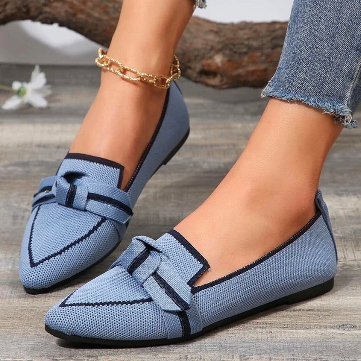 Mocassins Noirs Femme | Finitions Contrastantes | Élégance Quotidienne