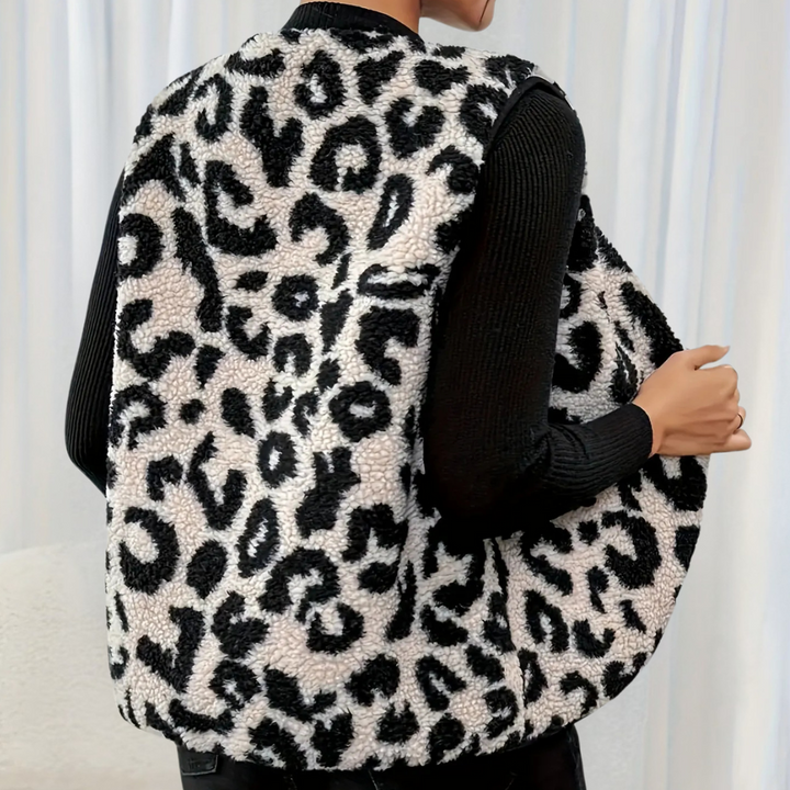 LEORA - Gilet à motifs léopard élégant pour femmes