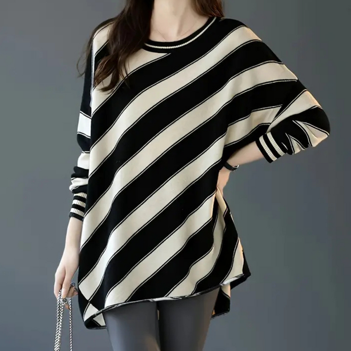 IZZIE - Pull Rayé Sophistiqué pour Femmes