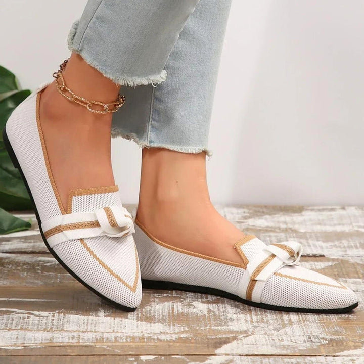 Mocassins Noirs Femme | Finitions Contrastantes | Élégance Quotidienne