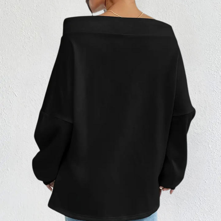 EDNA - Sweatshirt Élégant à Épaules Dénudées pour Femmes