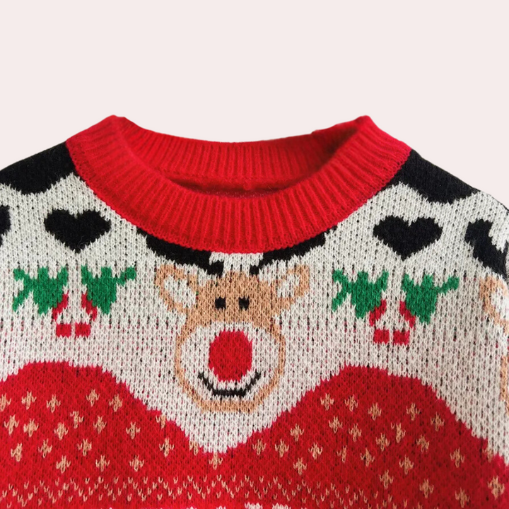 COLLETTE - Pull de Fête Flocons de Neige pour Femme
