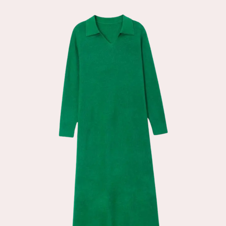 LUSINE - Robe Midi Tricotée Élégante pour Femme