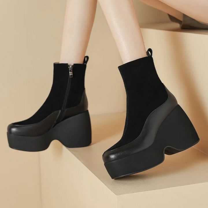 LESHAH - Bottes à plateforme raffinées pour femmes