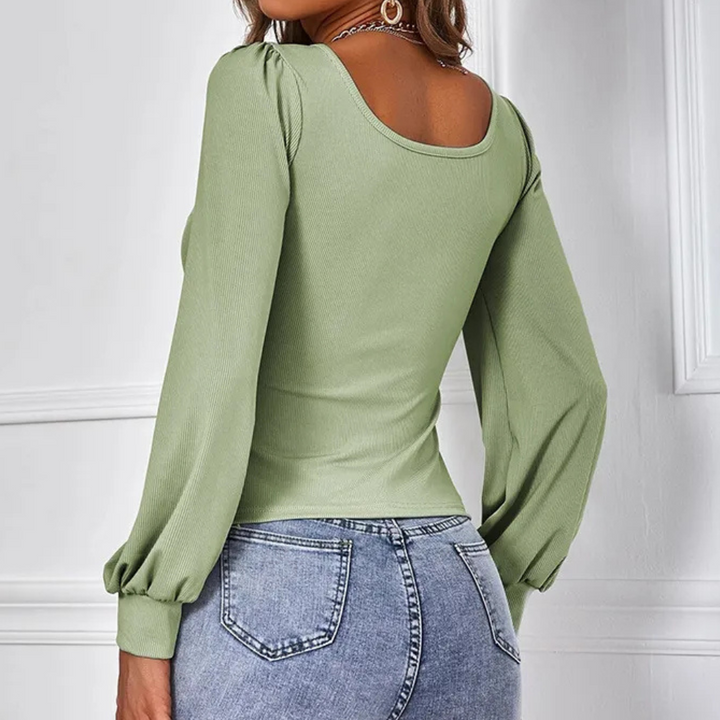 TINKI - Haut à Manches Bouffantes Élégant pour Femmes