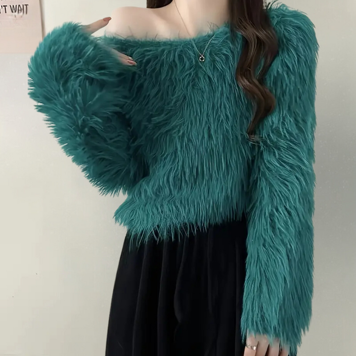 JASIRI - Pull en Peluche Élégant pour Femmes