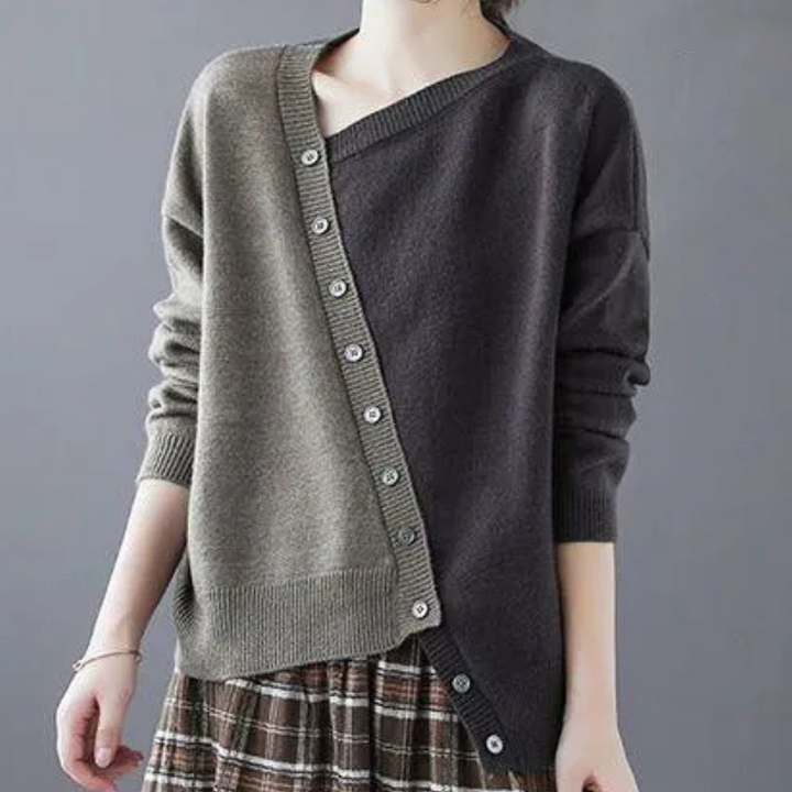 SERINA - Pull Asymétrique Élégant pour Femmes