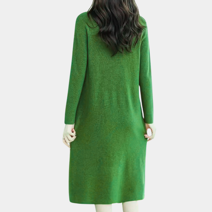 LUSINE - Robe Midi Tricotée Élégante pour Femme