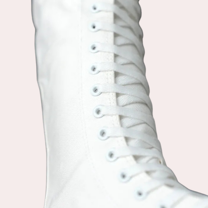 AMABELLE - Bottes Élevées à Lacets Décontractées pour Femme