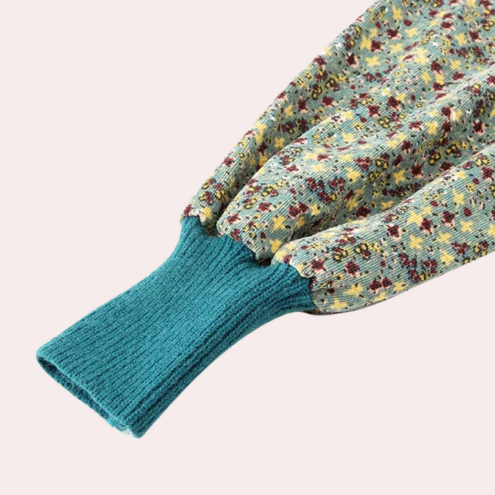 DAYSI - Robe Hivernale à Motifs de Fleurs pour Femmes