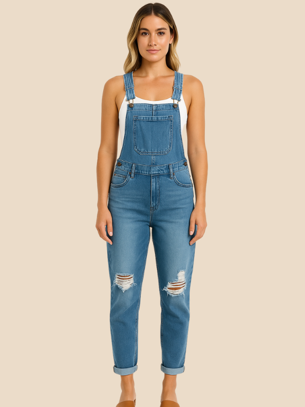 Salopette Jean | Déchirée | Décontractée et Tendance