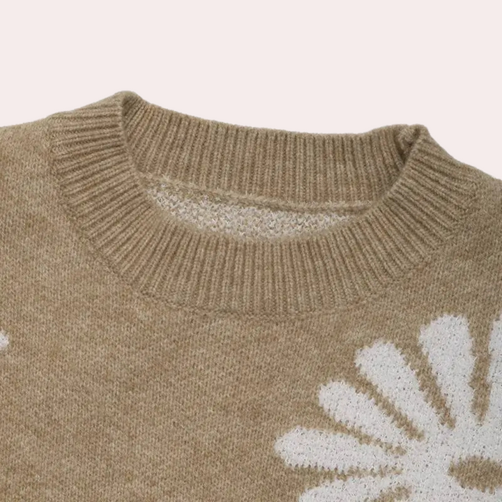 MARLEY - Pull Tricoté à Fleurs Élégant pour Femmes