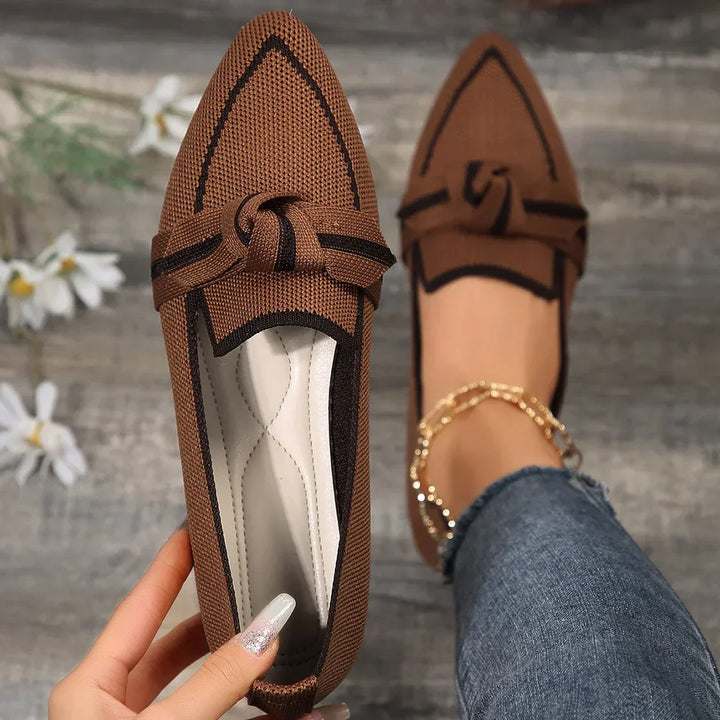 Mocassins Noirs Femme | Finitions Contrastantes | Élégance Quotidienne