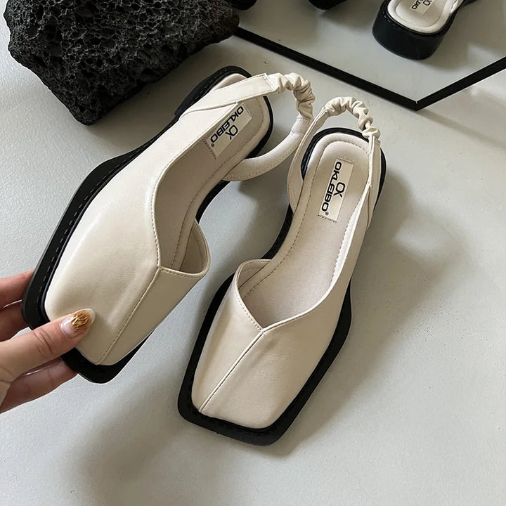Sandales Plates | Bout Carré | Style Minimaliste