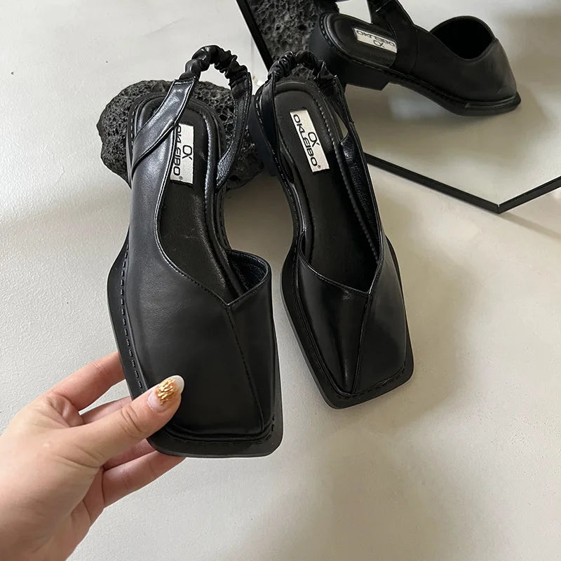 Sandales Plates | Bout Carré | Style Minimaliste