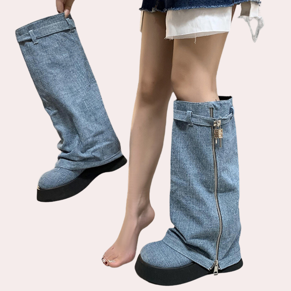 DULCE - Bottes d'Hiver Chaleureuses en Jean pour Femmes