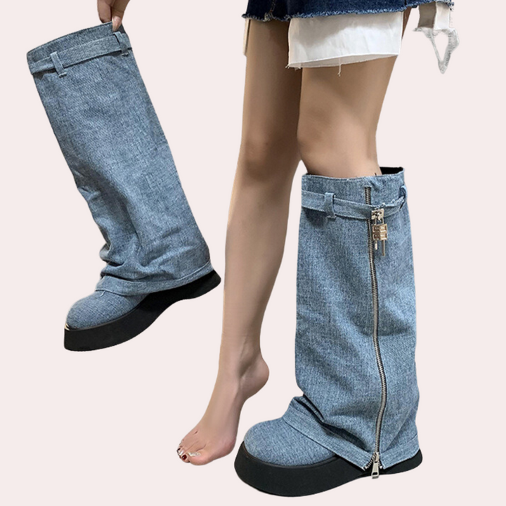 DULCE - Bottes d'Hiver Chaleureuses en Jean pour Femmes