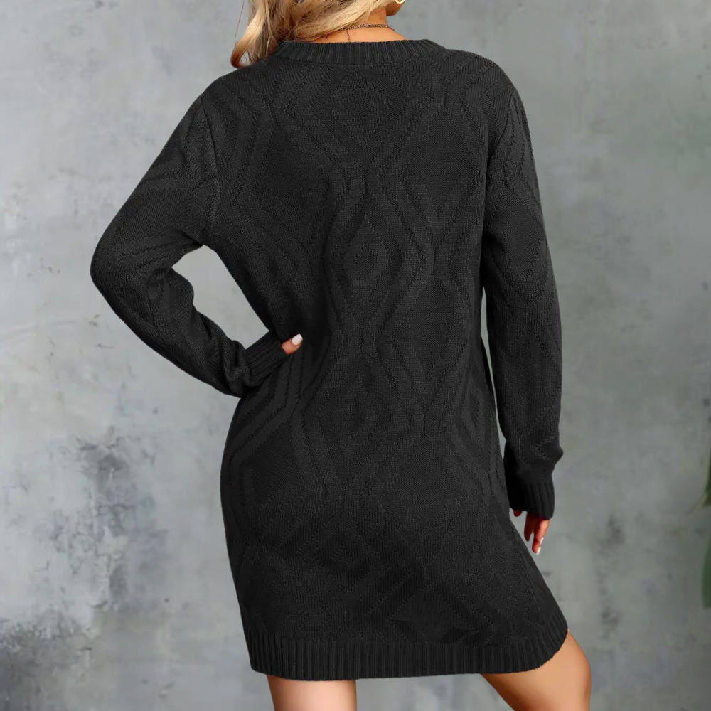 JANNIE - Robe Tricotée à Manches Longues pour Femmes