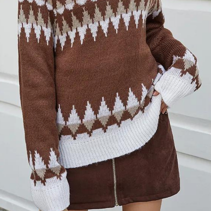 ALLANNA - Pull Chaud Moderne pour Femmes
