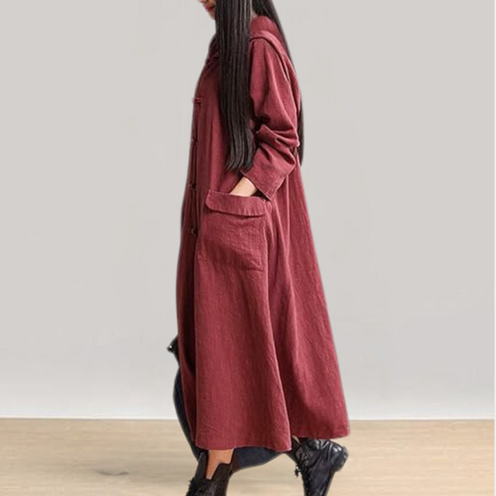 KELINA - Robe à Capuche Chaud pour Femmes