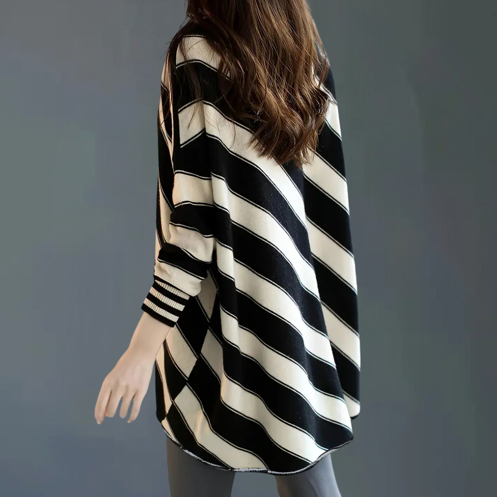 IZZIE - Pull Rayé Sophistiqué pour Femmes