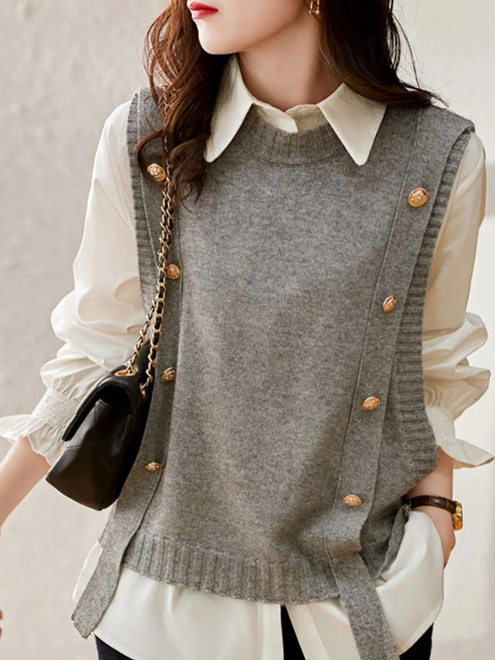 Ava - Gilet ample en tricot pour femmes