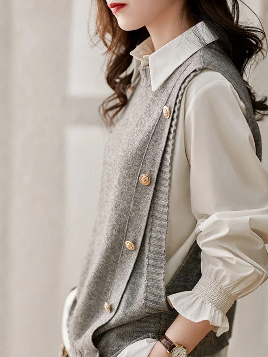 Ava - Gilet ample en tricot pour femmes
