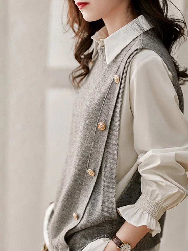 Ava - Gilet ample en tricot pour femmes
