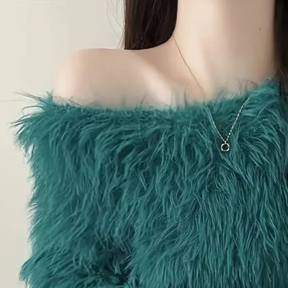 JASIRI - Pull en Peluche Élégant pour Femmes