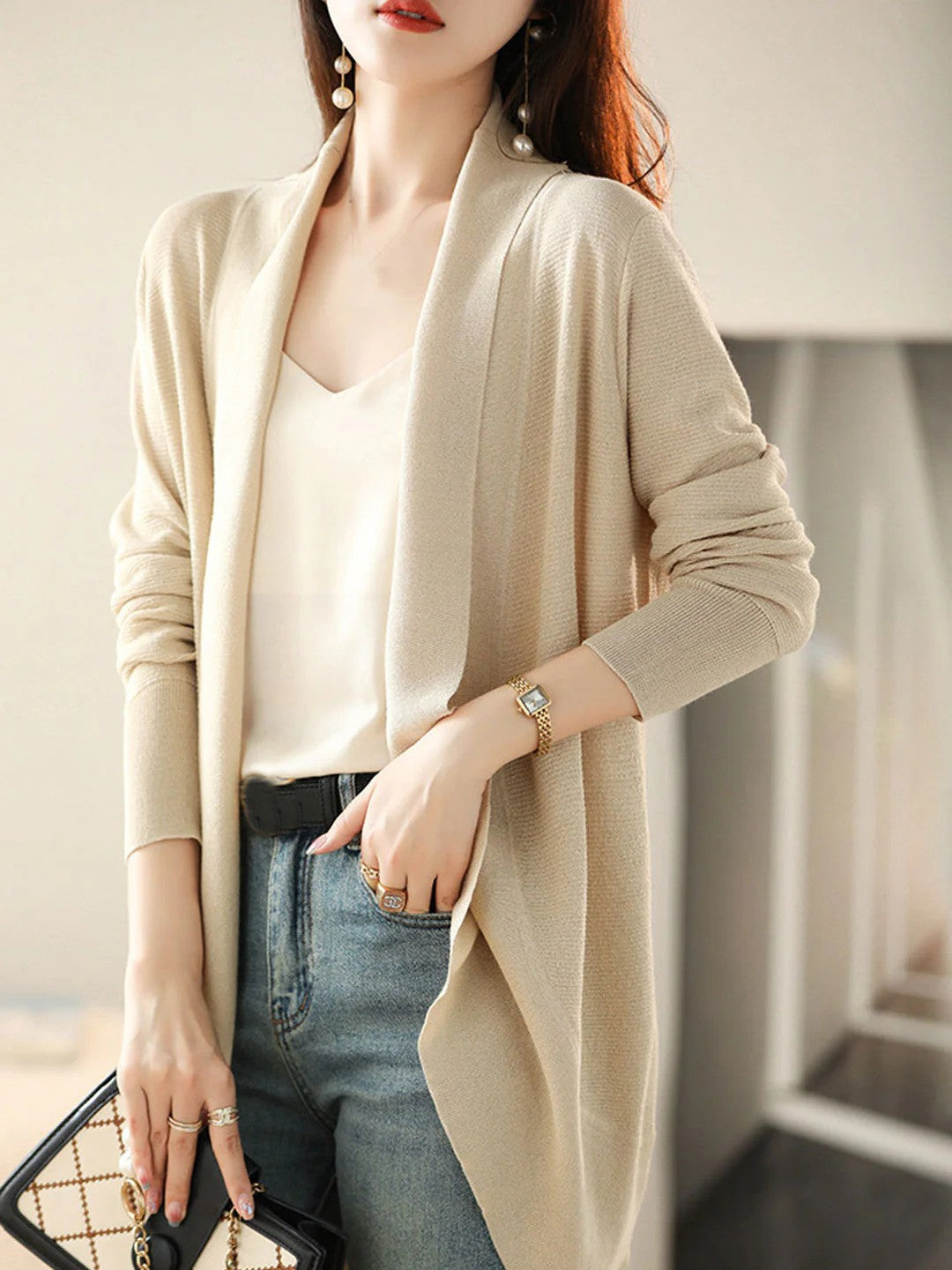 Charlotte - Pull tricoté de couleur unie pour femmes