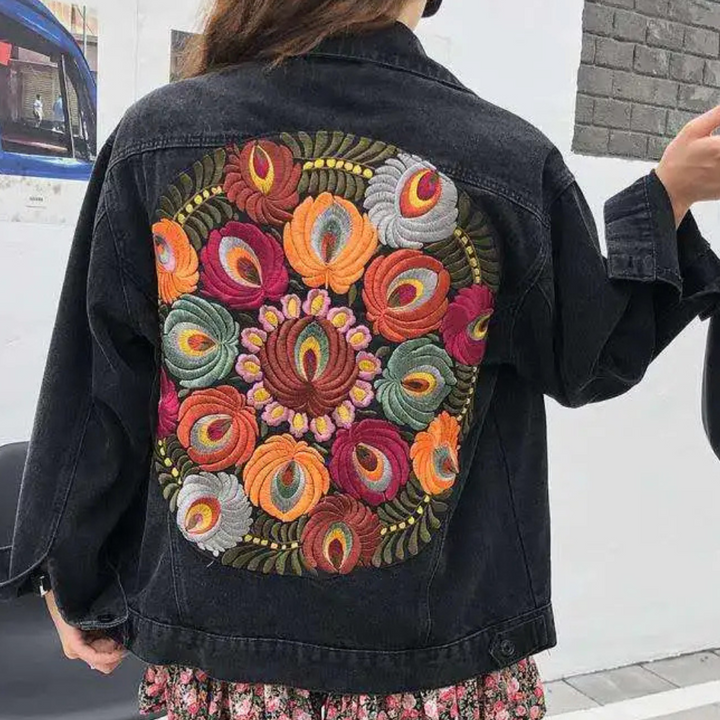 KIARA - Veste en Jean Brodée Tendance pour Femmes