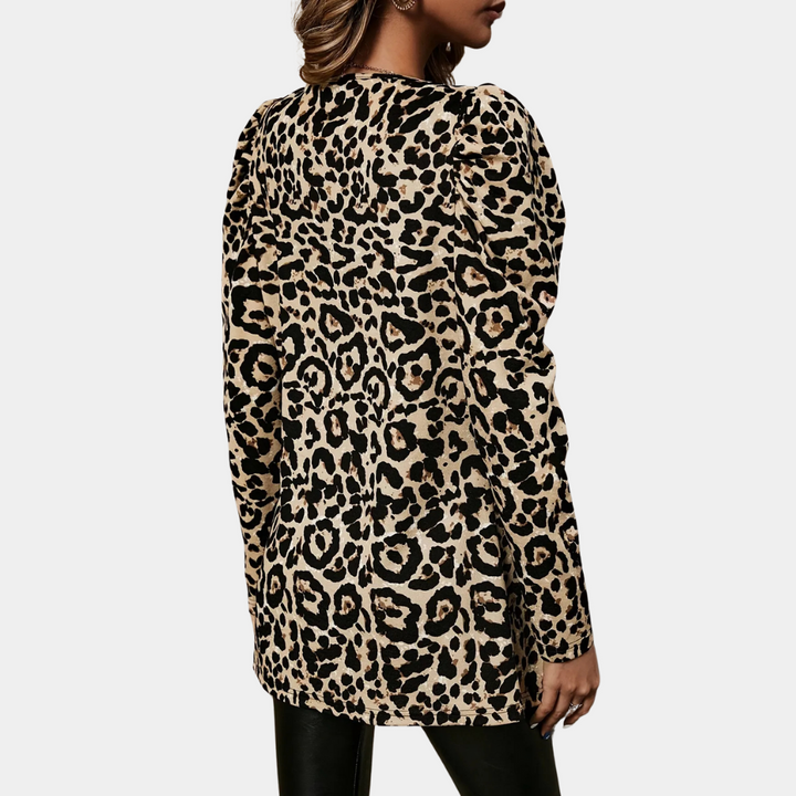 GRACE - Manteau Tendance Imprimé Léopard pour Femmes
