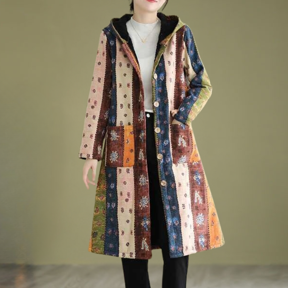 ARIANA - Manteau Classique d'Hiver à Capuche pour Femmes