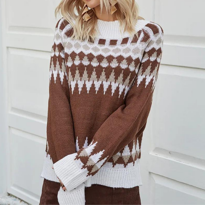 ALLANNA - Pull Chaud Moderne pour Femmes