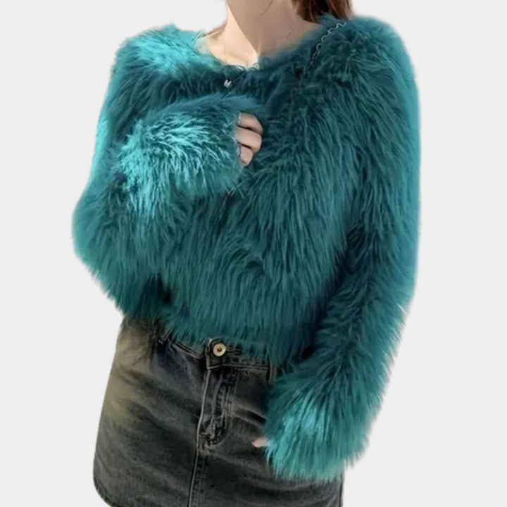 JASIRI - Pull en Peluche Élégant pour Femmes