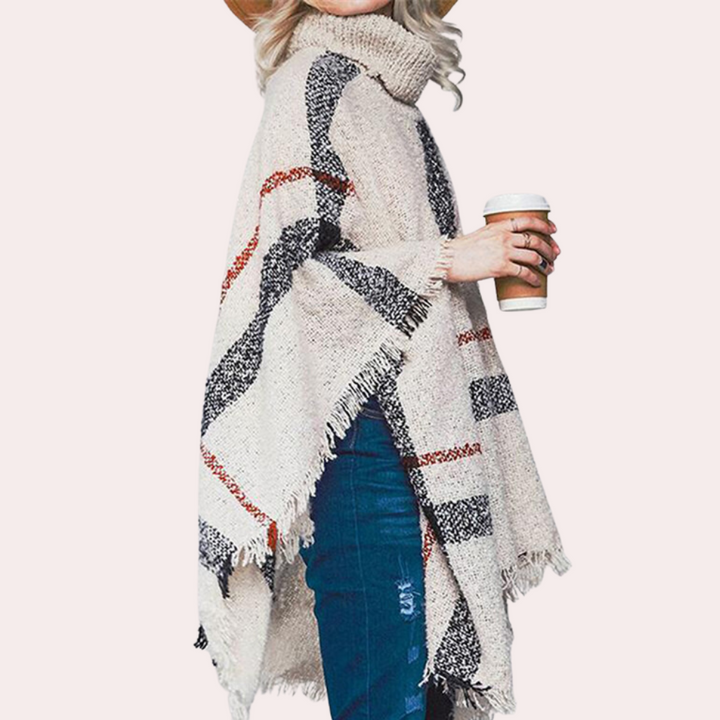ADIS - Poncho à col roulé tendance pour femmes