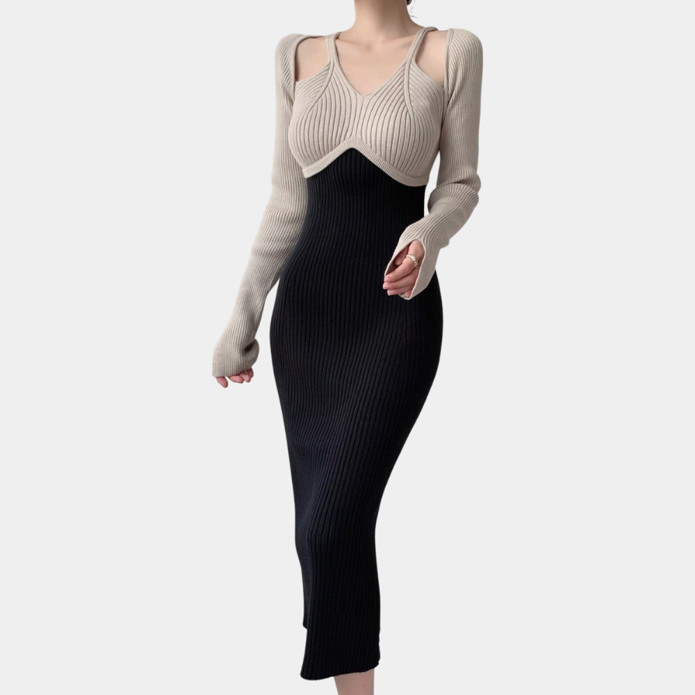 SABIN - Robe Ample à Manches Longues pour Femmes
