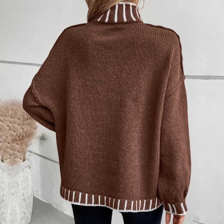 LUA - Pull à Col Roulé Tendance pour Femmes