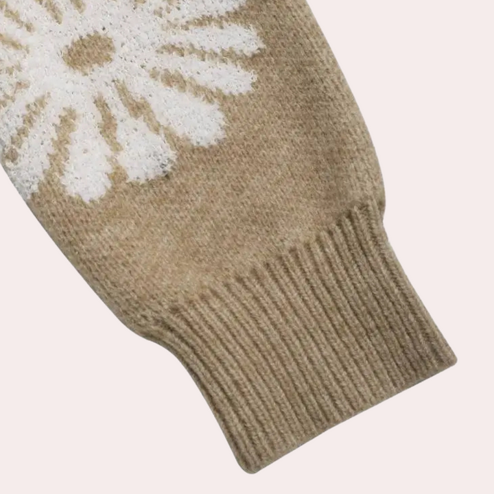 MARLEY - Pull Tricoté à Fleurs Élégant pour Femmes