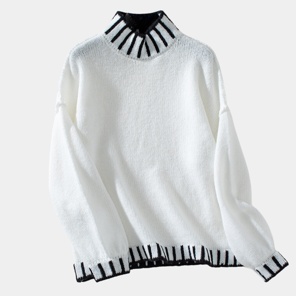 LUA - Pull à Col Roulé Tendance pour Femmes