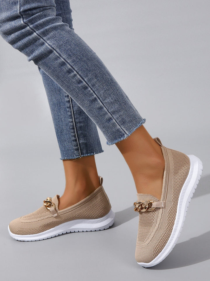 Mocassins Maille | Confort Moderne | Détail Chaîne