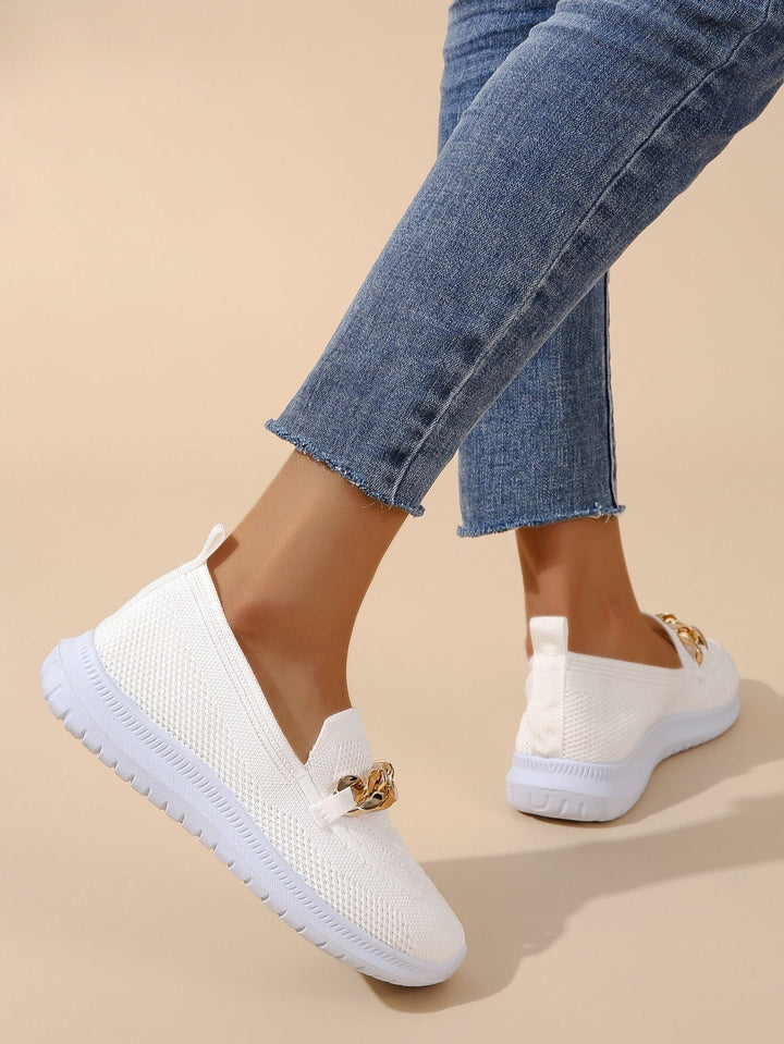 Mocassins Maille | Confort Moderne | Détail Chaîne