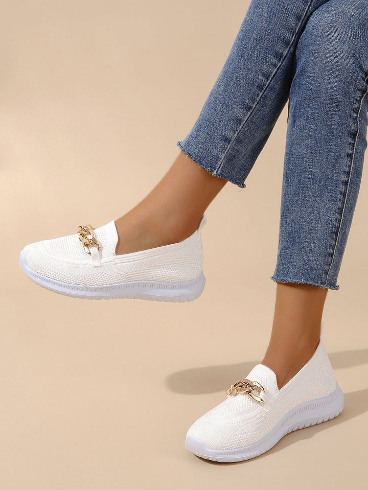 Mocassins Maille | Confort Moderne | Détail Chaîne