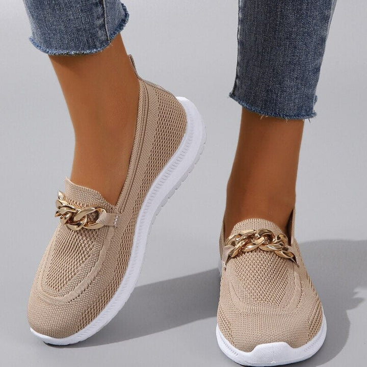 Mocassins Maille | Confort Moderne | Détail Chaîne
