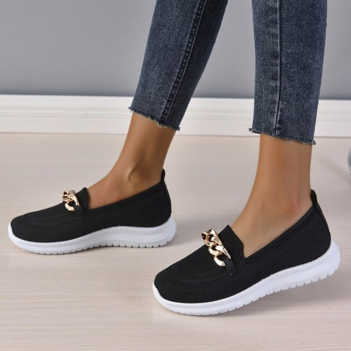 Mocassins Maille | Confort Moderne | Détail Chaîne