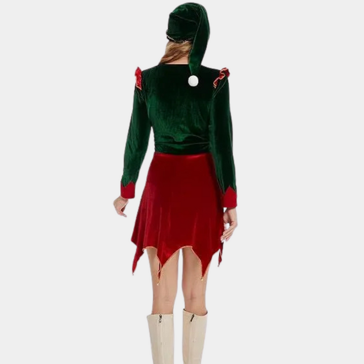 CHARLIZE - Robe de Lutin de Noël pour Femmes